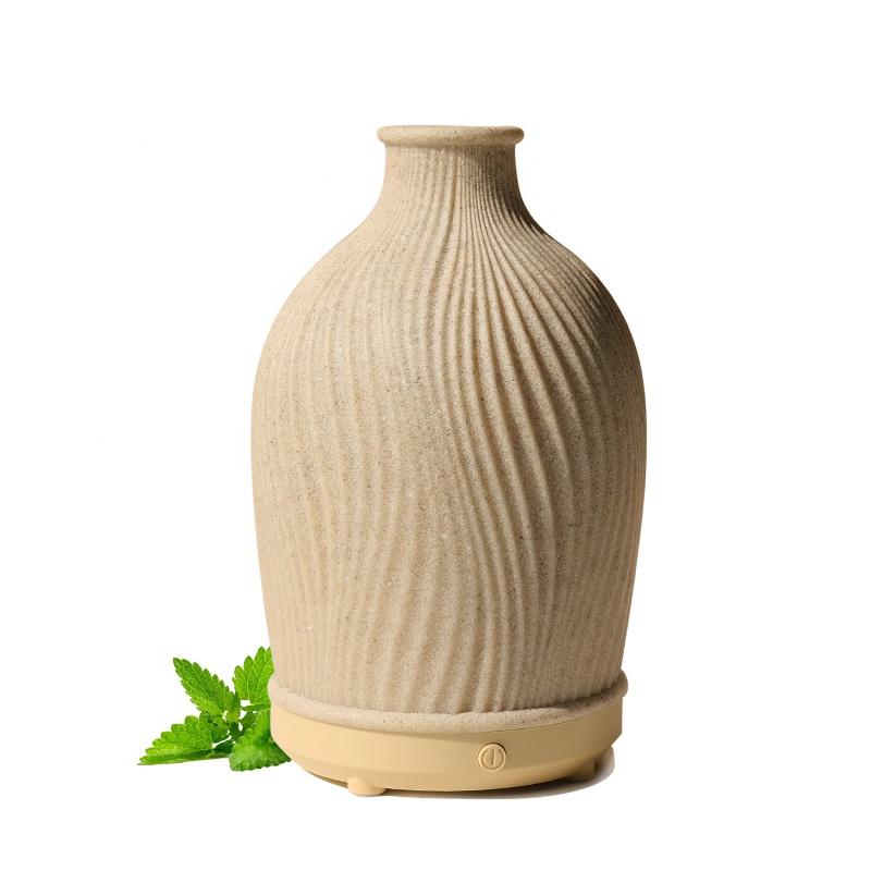 USB 80ml Essential Oil Diffuser Polyresin Ultrasonic Aroma Diffuser with Warm Light