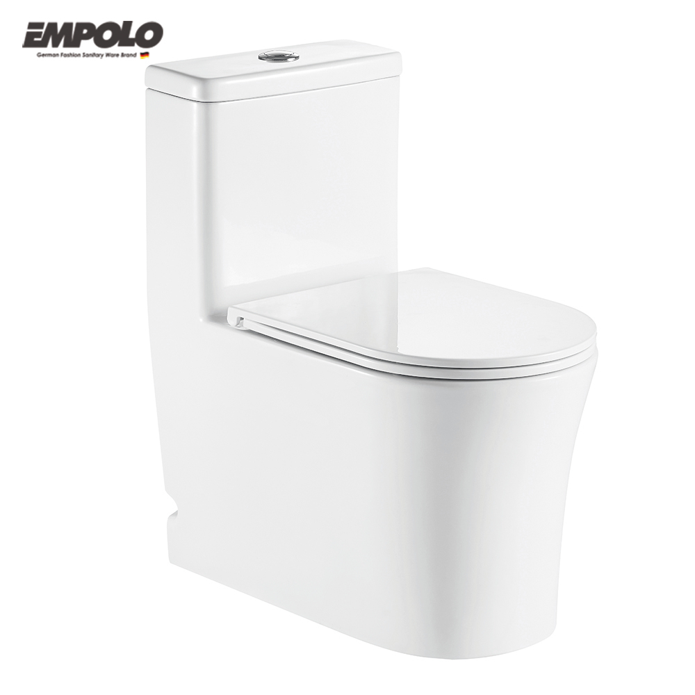 Empolo Modern Style Floor Mounted White Ceramic Bathroom Toilet One Piece Dual-Flush Toilet