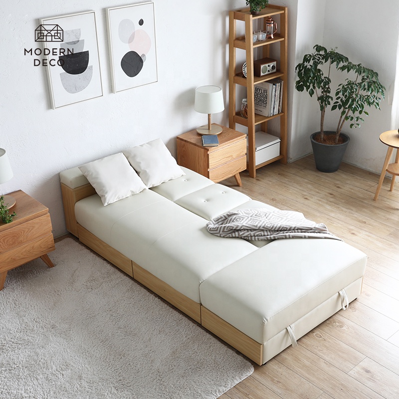 Угловой диван-трансформер futon, диван-кровать из искусственной кожи белого цвета, с отделением для хранения, диван-кровать высокого качества, многофункциональная