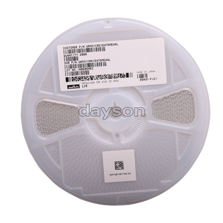 Электрическая емкость GRM31CR61E476ME44L 1206 47 мкФ X5R 25V 20%