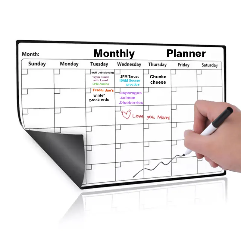 Custom Magnetic Acrylic Planner For Fridge Stickers Cosmic For Wall Dry Erase Sticky Notes