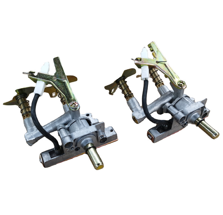 Hot selling price portable 3 brass aluminum hob auto ignition switch lpg burner stove valve gas cooker parts