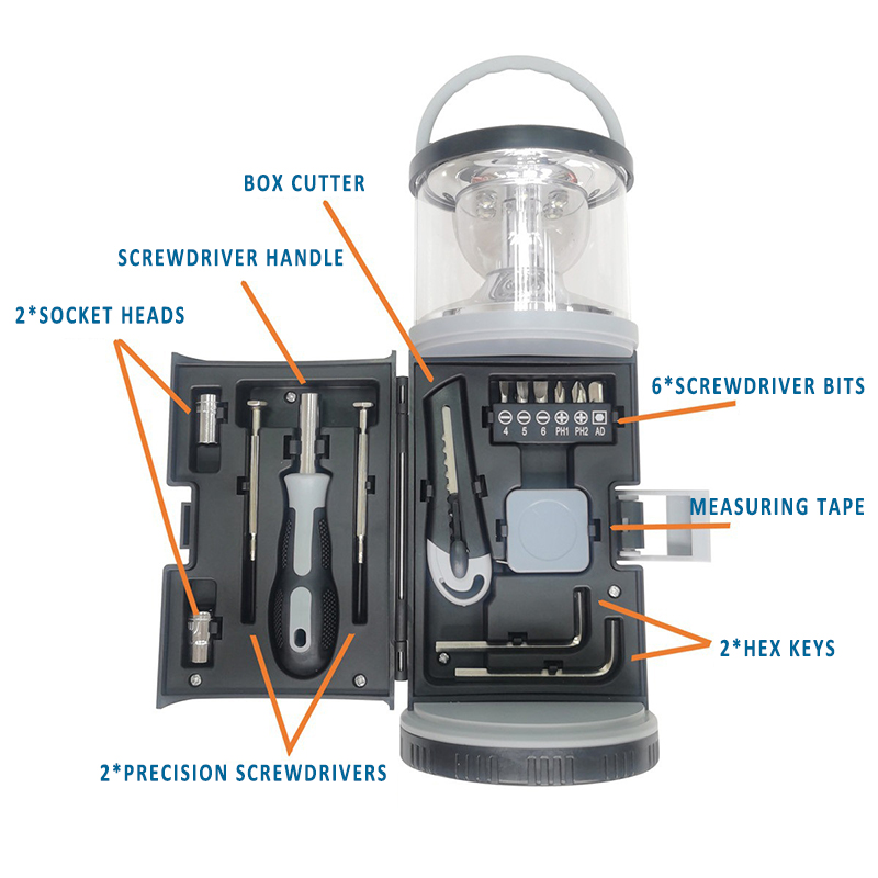 OEM Outdoor Emergency Camping Hand Lamp With Multi Tool Kit Portable LED Camping Lights