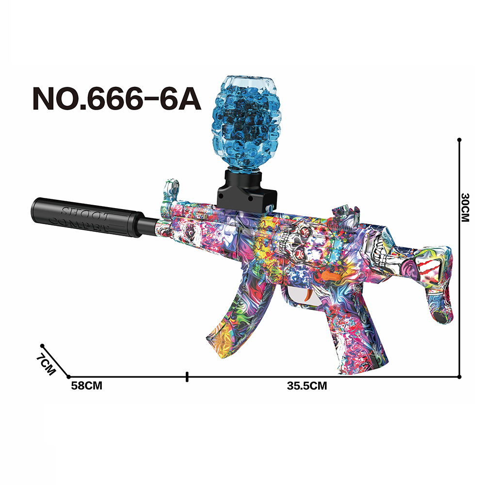 666-6A Unisex Nerfing Gun Inspired TikTok AK GelBlaster Durability Soft Plastic Electronic Toy Shooting Children Model Pistols