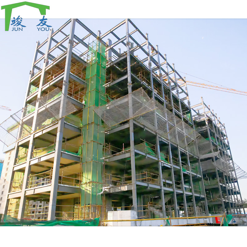 Low cost light weight metal frame prefab customized multi story steel structure frame office commercial buildings