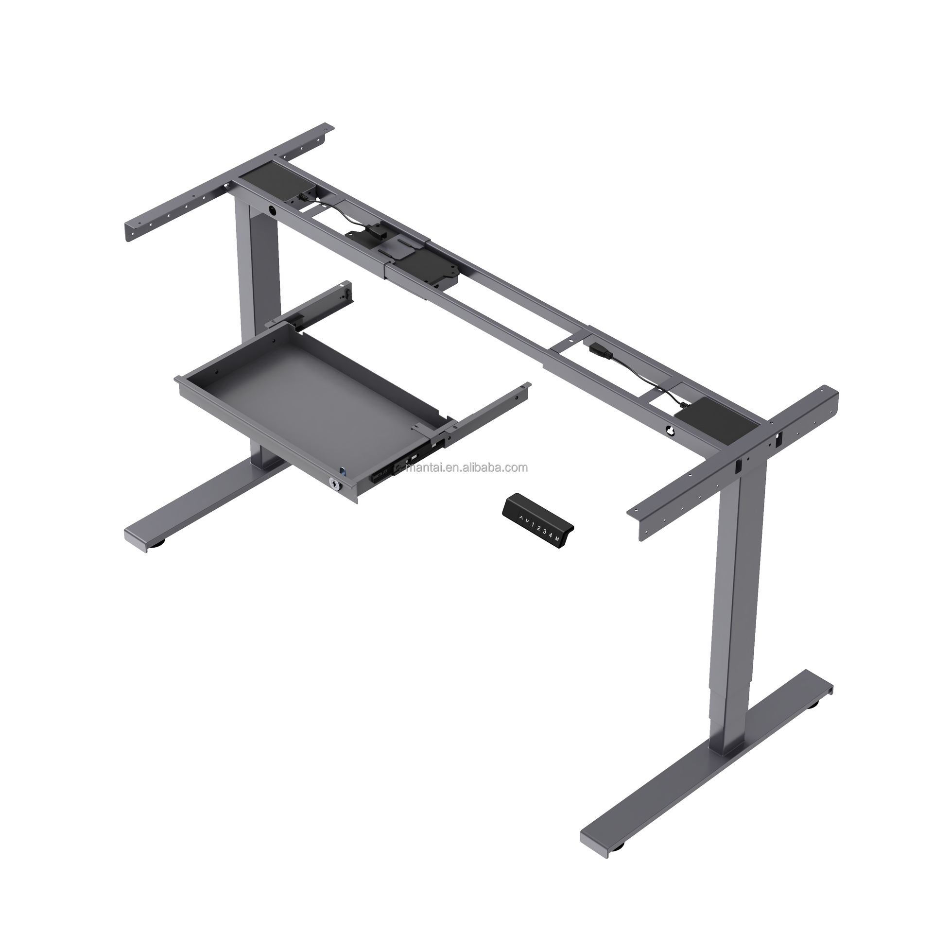 Ebay Hot Sale Office Mounted Slide Out Under Desk Tray Drawer Storage Organizer for Sit Stand Workstation