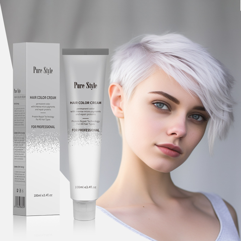 PureStyle 2024 Low Ammonia High Quality Peranment Hair Dye Cream For Coloring