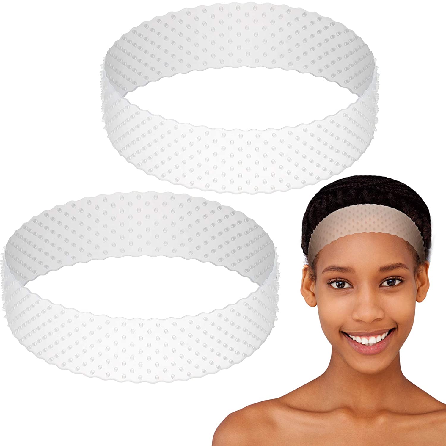 No-Slip Wig Grip Band Transparent Silicone Wig Band Comfort Head Hair Band