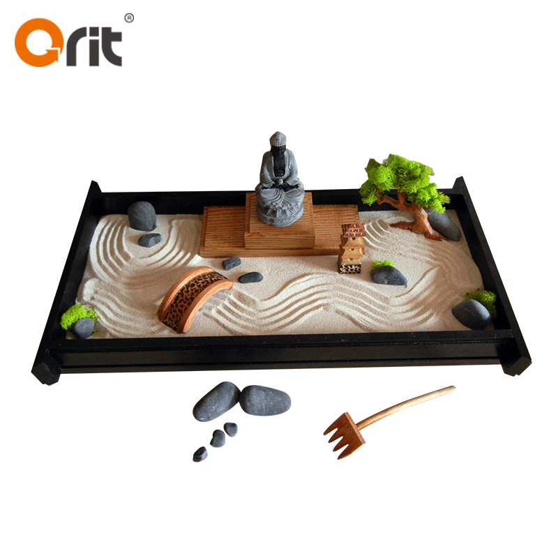 Азиатский японский фэн-шуй, смоляный камень, Zen Garden с граблями, домашний декор, подарок, 2019
