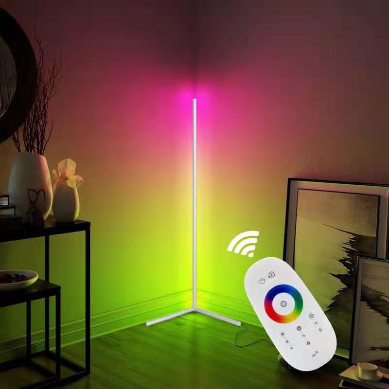 Светодиодная лампа RGB, напольная лампа с дистанционным управлением, угловая напольная лампа
