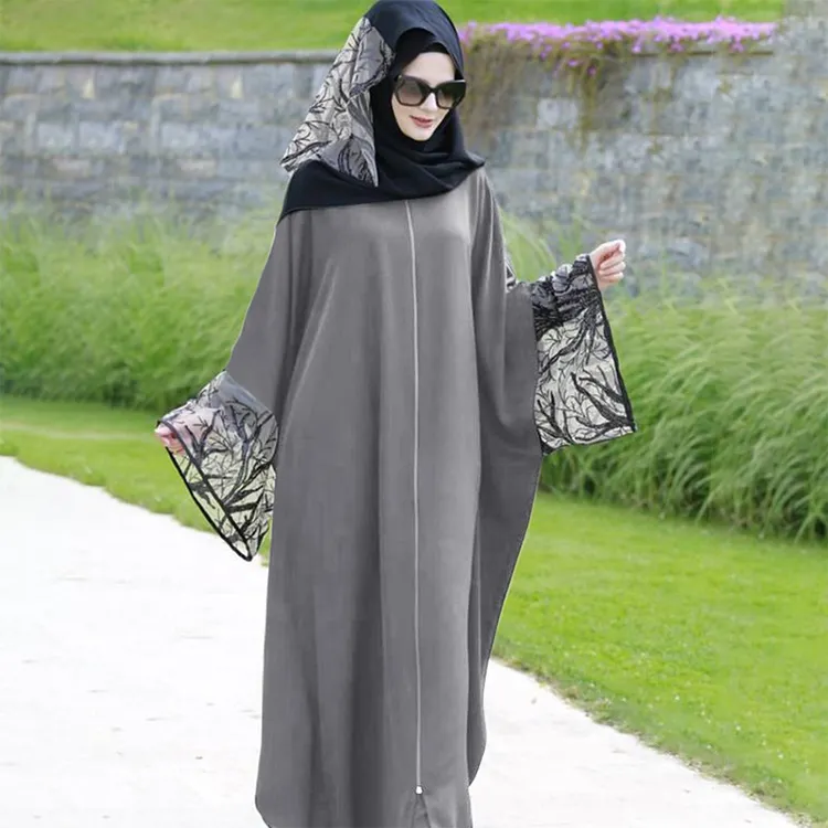 High Quality Islamic Clothing Nida Fabric Muslim Dress Islamic Women Abaya Plus Size Muslim Dresses