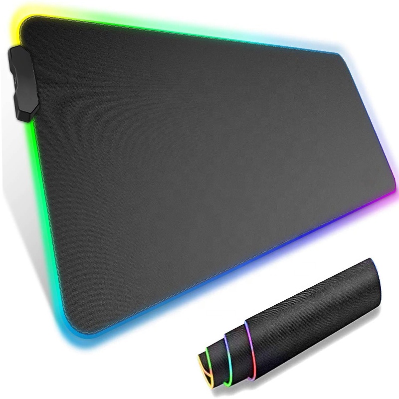 Мягкий резиновый светодиодный RGB игровой коврик для мыши