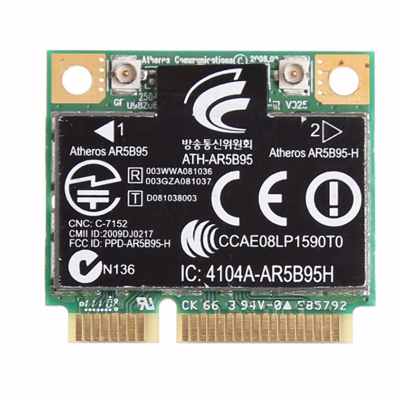 Atheros AR5B95 AR9285 802.11b/G/N беспроводная Wi-Fi мини-карта PCI-E среднего размера SPS:605560-005 для HP CQ62 G42 CQ56 G6 G72 DV5 dv6 dv7