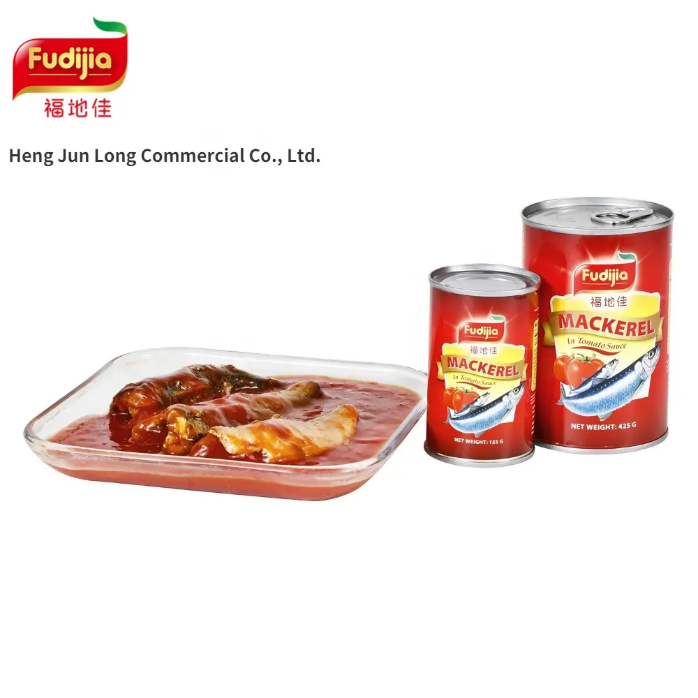 Canned Food Canned Fish Canned Mackerel in Tomato Sauce/Oil/Brine 125g 155g 425g Good Quality Low Price