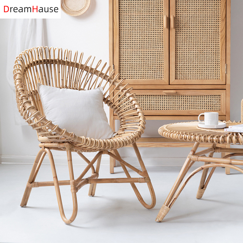 Стул для отдыха dreamhome из Индонезии, кресло для отдыха из ротанга, кресло для отдыха в гостиной, балконе, ins