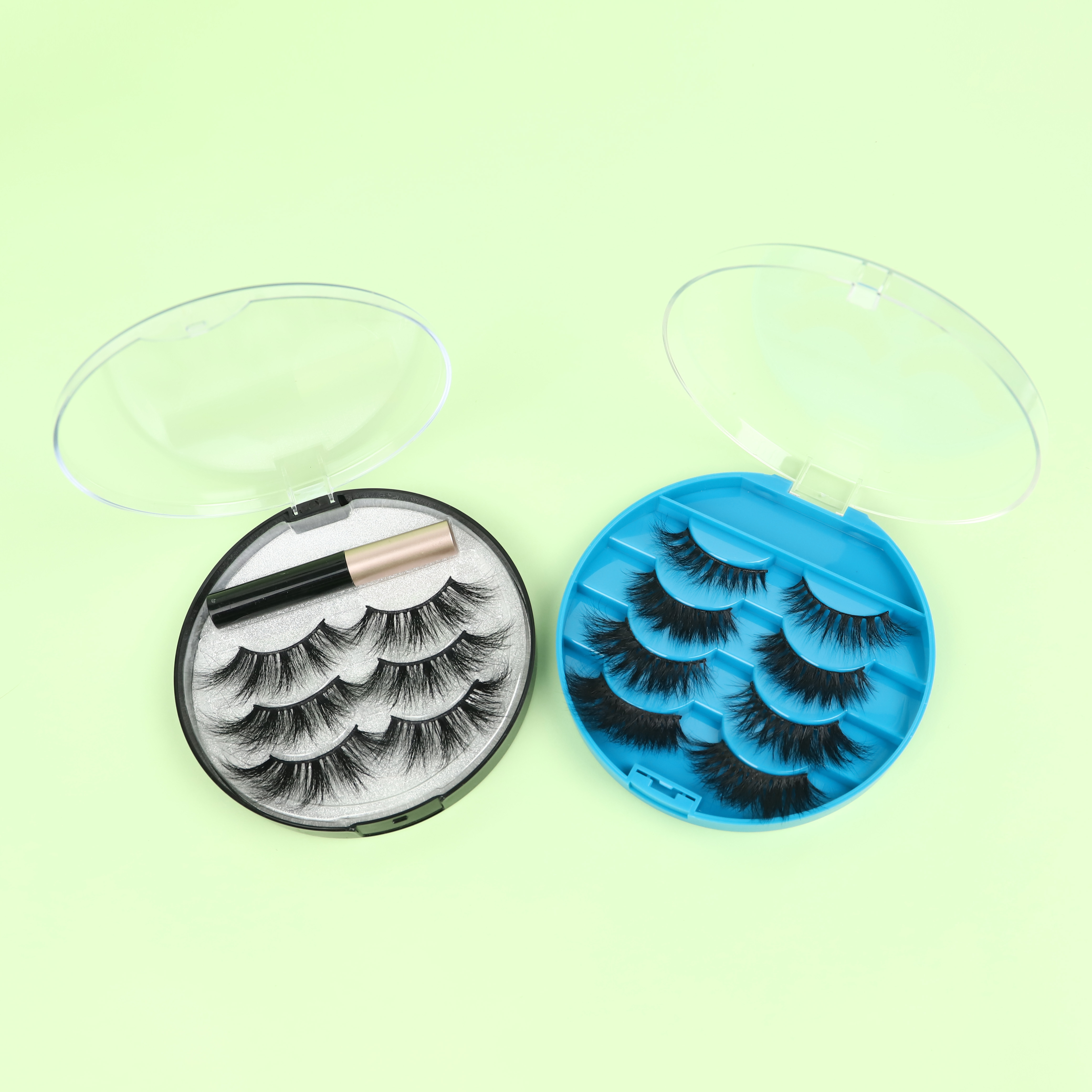 Plastic free box eyelashes sample customized wholesale eyelash case