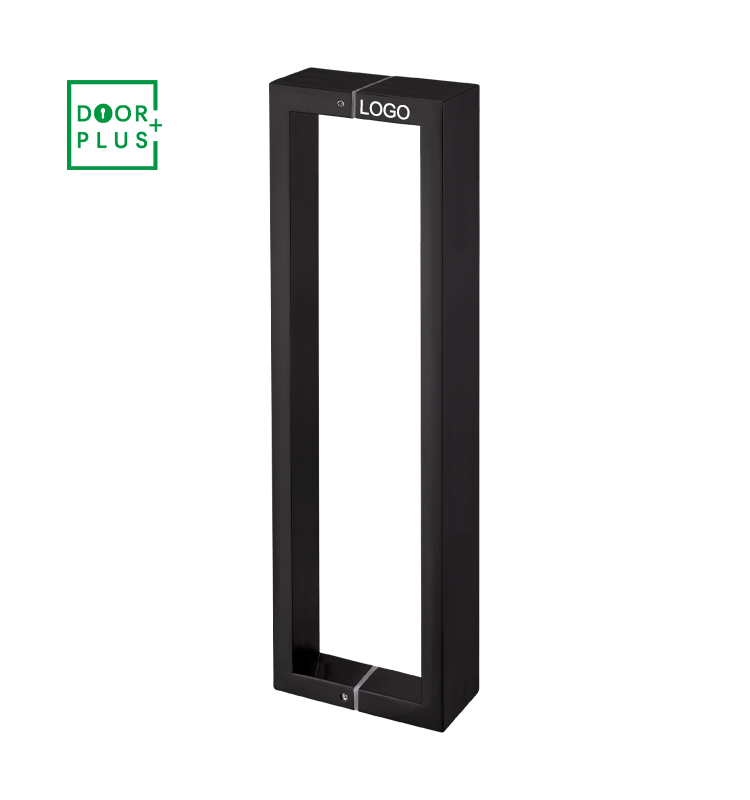 Doorplus американский стиль квадратных возвращается в задней части двери ливня пуш-ап 304 из нержавеющей стали с длинным квадратная дверная ручка черного цвета