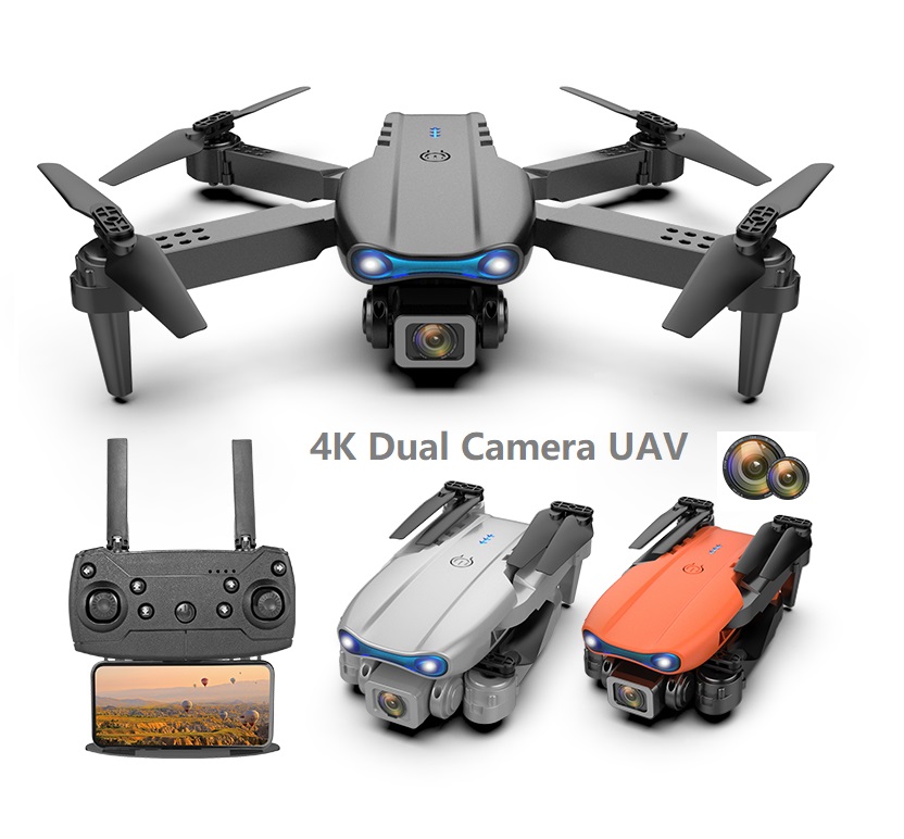 Квадрокоптер Flyxinsim на заказ E99 UAV Dual 4k GPS RC, Профессиональный радиоуправляемый игрушечный мини-Квадрокоптер с HD камерой и GPS 4k