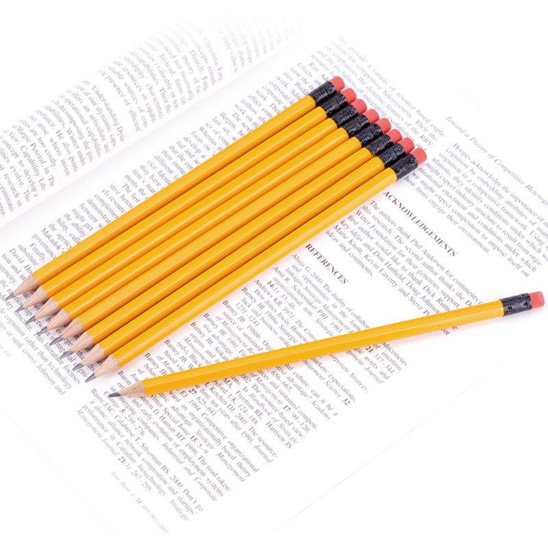 hb #2 No.2 School Student Pencil with eraser toppers Writing Pencil For Student Custom Logo Pencil