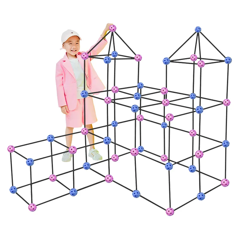 Straw Constructor Stem Building Toys Colorful Interlocking Plastic Engineering Toys Best Gift For Kids