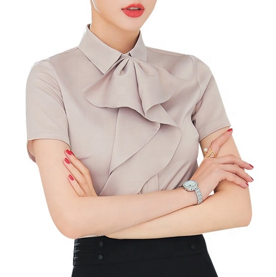 Tongrui chemise модный белый топ офисная одежда Блузка формальная рубашка для женщин