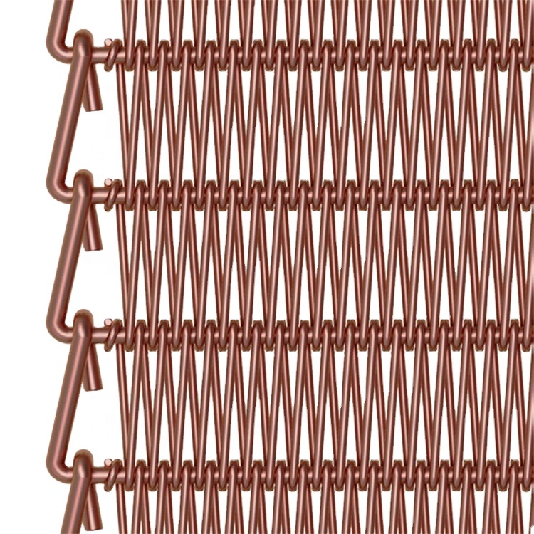 Stainless Steel Spiral Wire Mesh Bakery Flat Chain Conveyor Belts