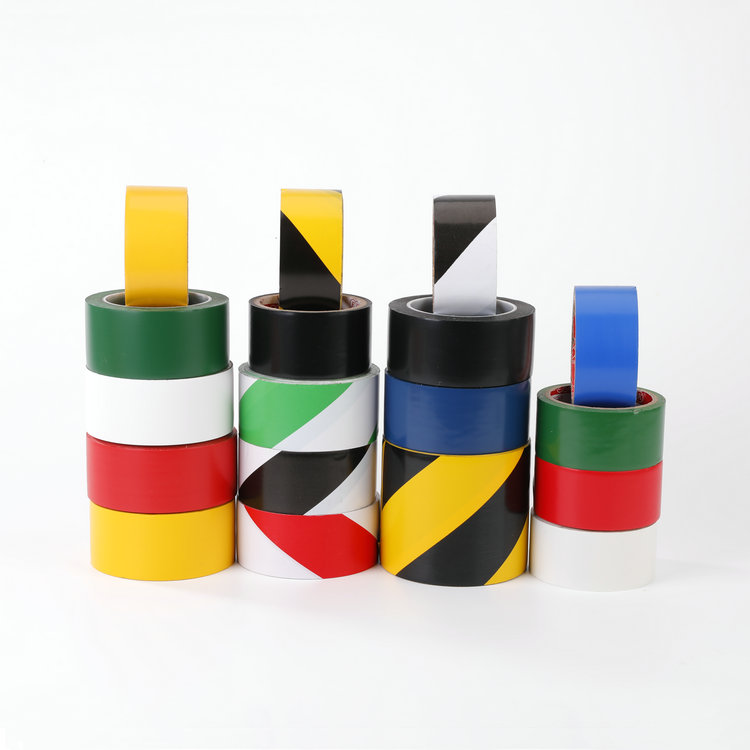 Custom Yellow and black PVC Caution Tape Floor Road Signaling Tape Security Hazard Mark Warning Tape