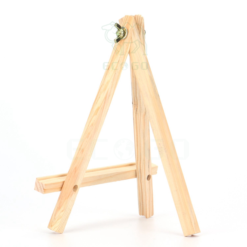 Bamboo Wooden Standing Easel Display Rack for Small Canvases Photos