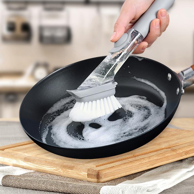High Quality Household Kitchen Long Handle Detergent Cleaning Sponge Dish Wash Brush