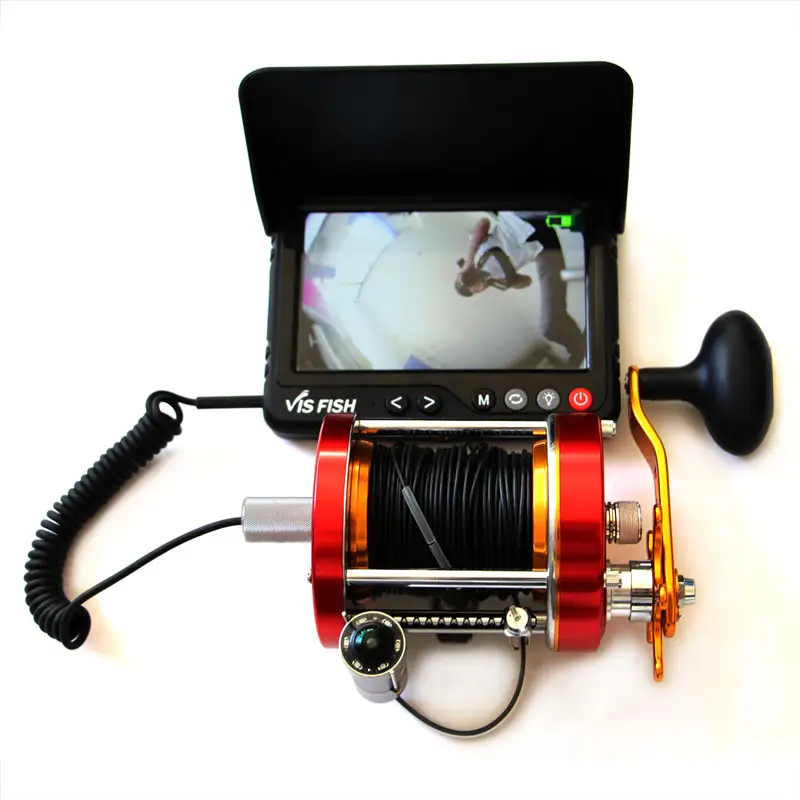 30m AHD fish finder portable 5inch TFT monitor 220 degree 6pcs IR940nm ice fishing camera underwater