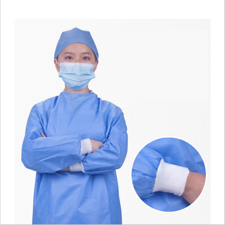 Ce медицинское хирургическое платье пленка PPE изоляционное платье и SMS Нетканый Комбинезон 2021 высокое качество одноразовые синий класс I 3 года