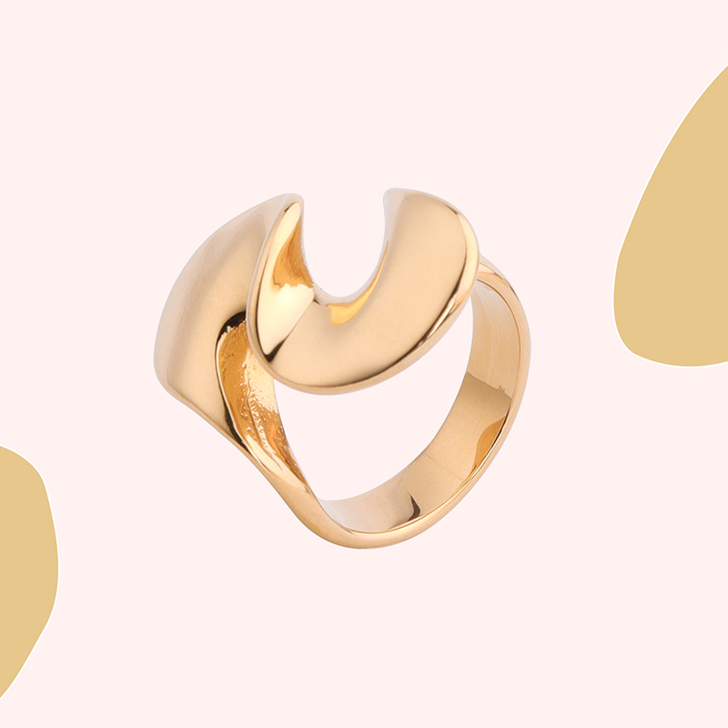 361 stainless steel 14K fashion creative women rings jewelry