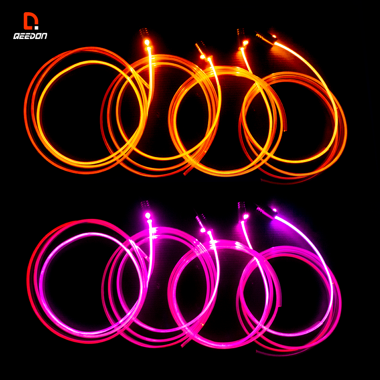 Бесплатный образец автомобиля атмосферный свет 6 м RGB разноцветный волоконно-оптический свет для автомобиля 12 В 6 Вт cigarrete Зажигалка для автомобиля волоконно-оптический