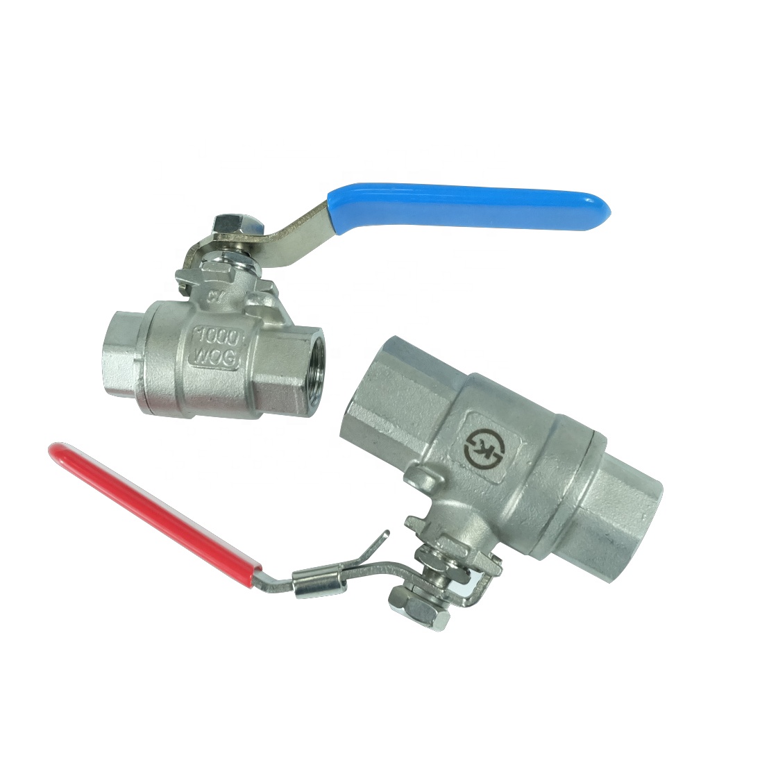 DKV хорошая цена нержавеющая сталь 304 316L cf8m Потяните ручную одну сторону 2 шт женской резьбы BSPT NPT шаровой клапан с замком