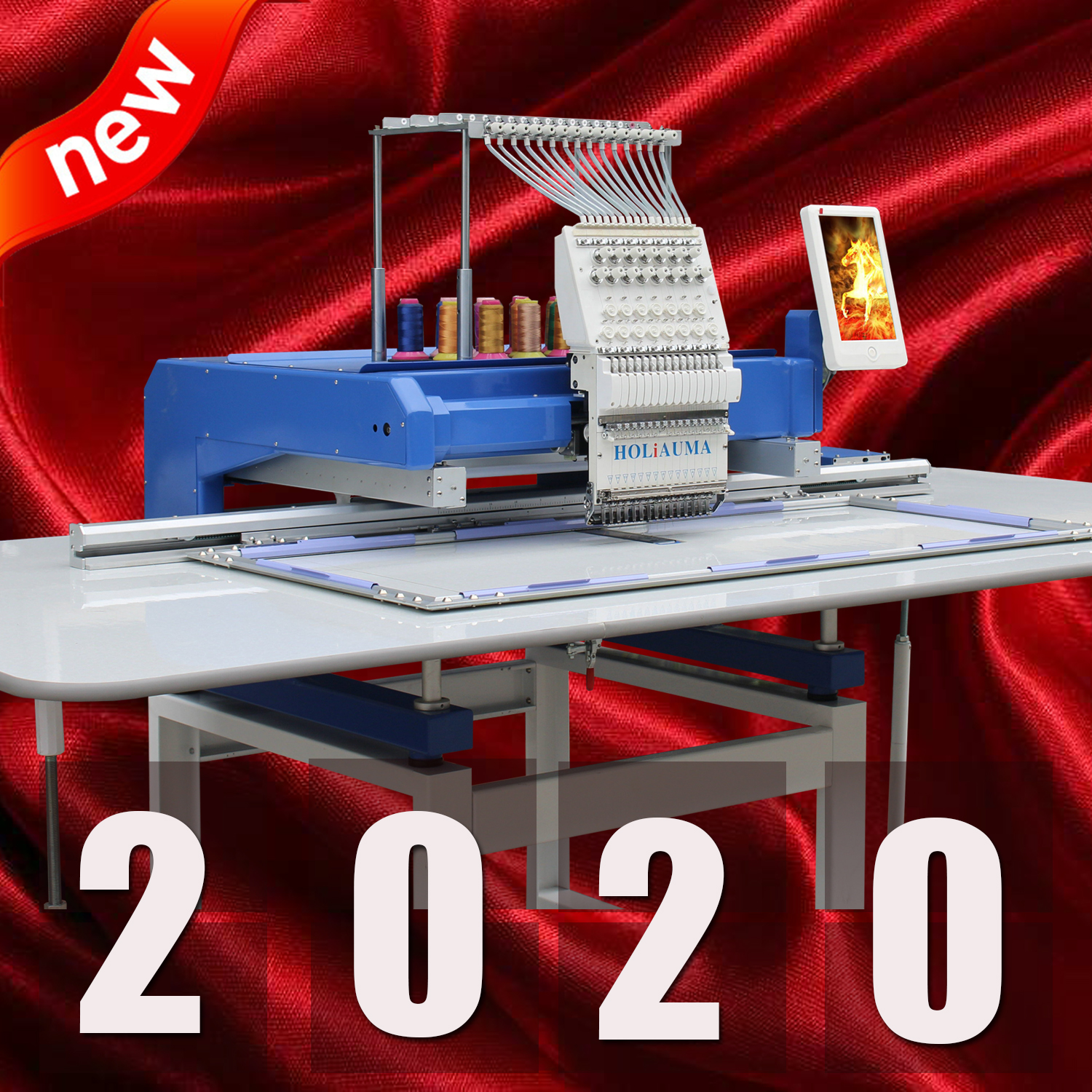 HOLiAUMA HO1501XXL 500*1200 мм компьютеризированная вышивальная машина с одной головкой, плоская вышивальная машина типа tajima