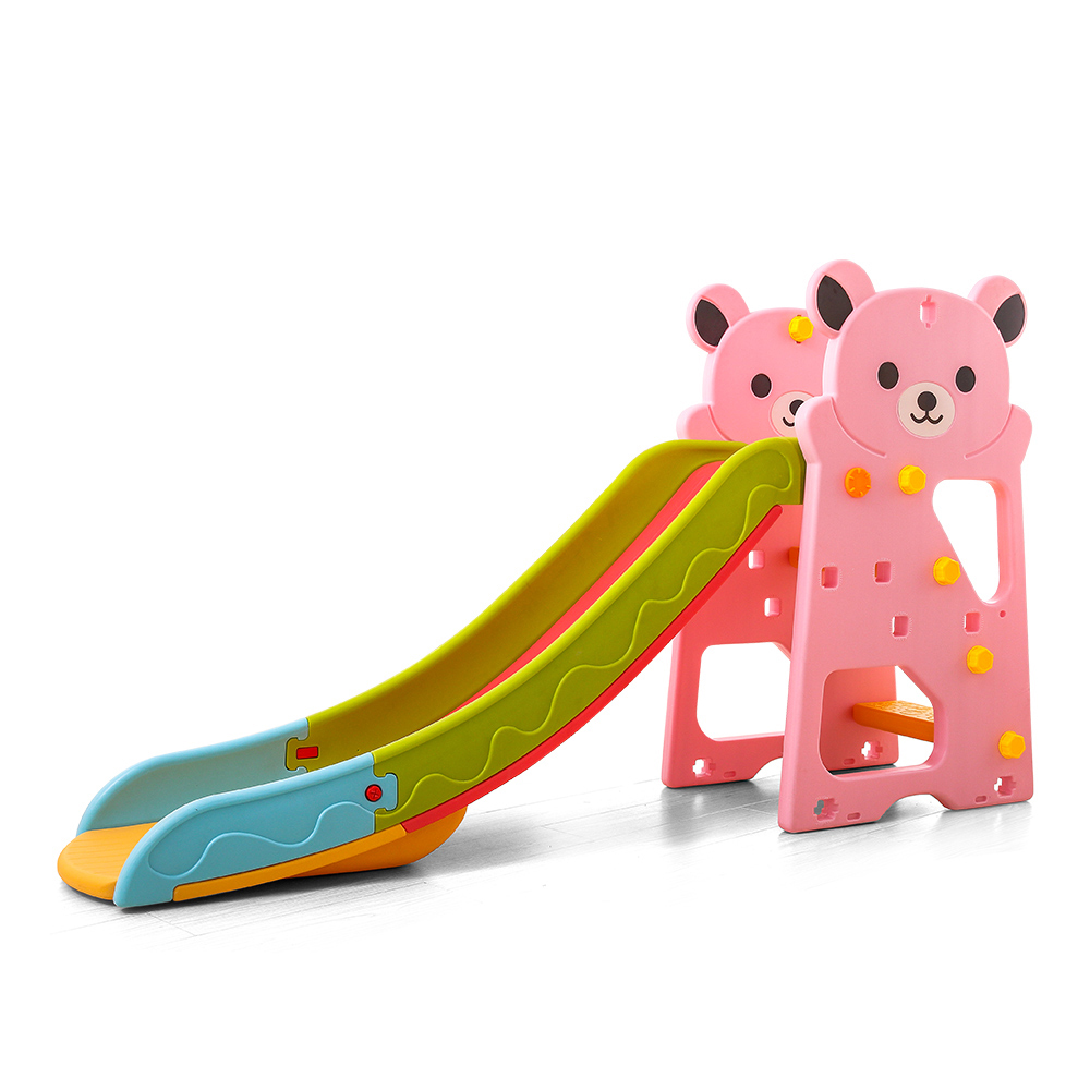 High quality lovely bear indoor playground kids plastic slide