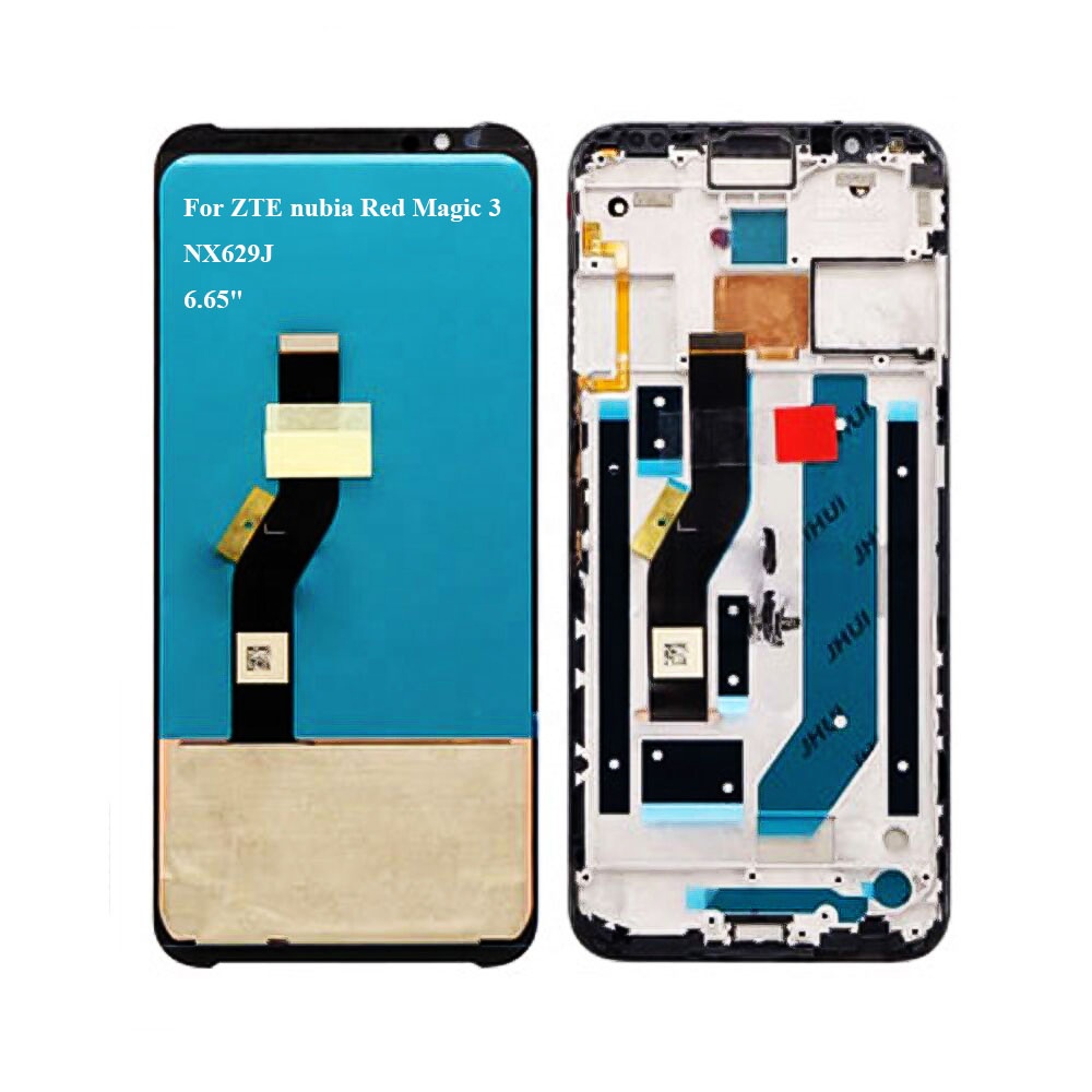 ЖК-дисплей с сенсорным экраном и дигитайзером в сборе с рамкой для ZTE Nubia Red Magic 3 NX629J, ЖК-дисплей для ZTE Nubia Red Magic3 RedMagic 3
