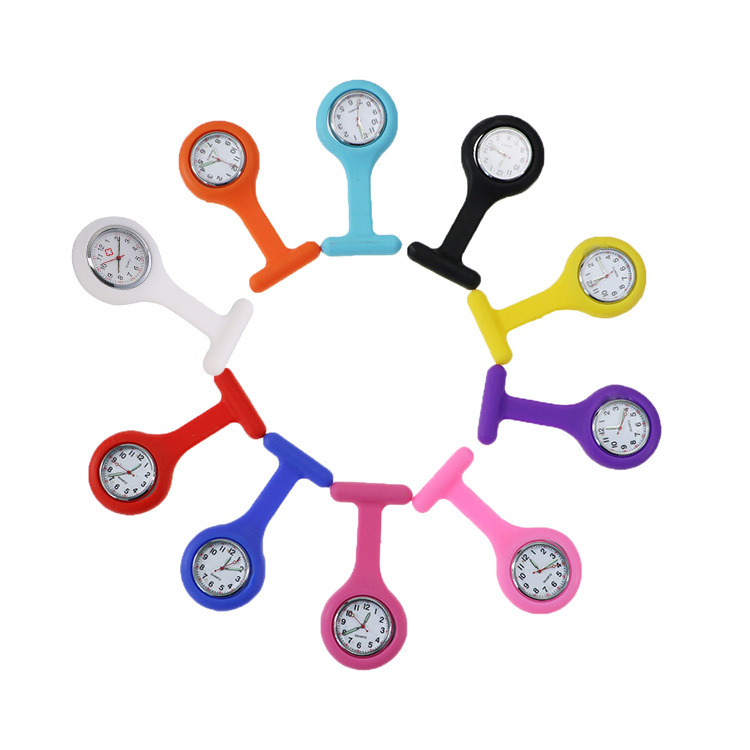 Pocket Watch Dia 38Mm Silicone Doctor Pocket Silicone Nursing Brooch Watch Tunic For Fob Nurse Watches