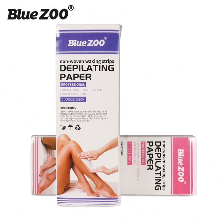 100 шт., нетканые Депиляционные полоски для удаления воска BlueZOO