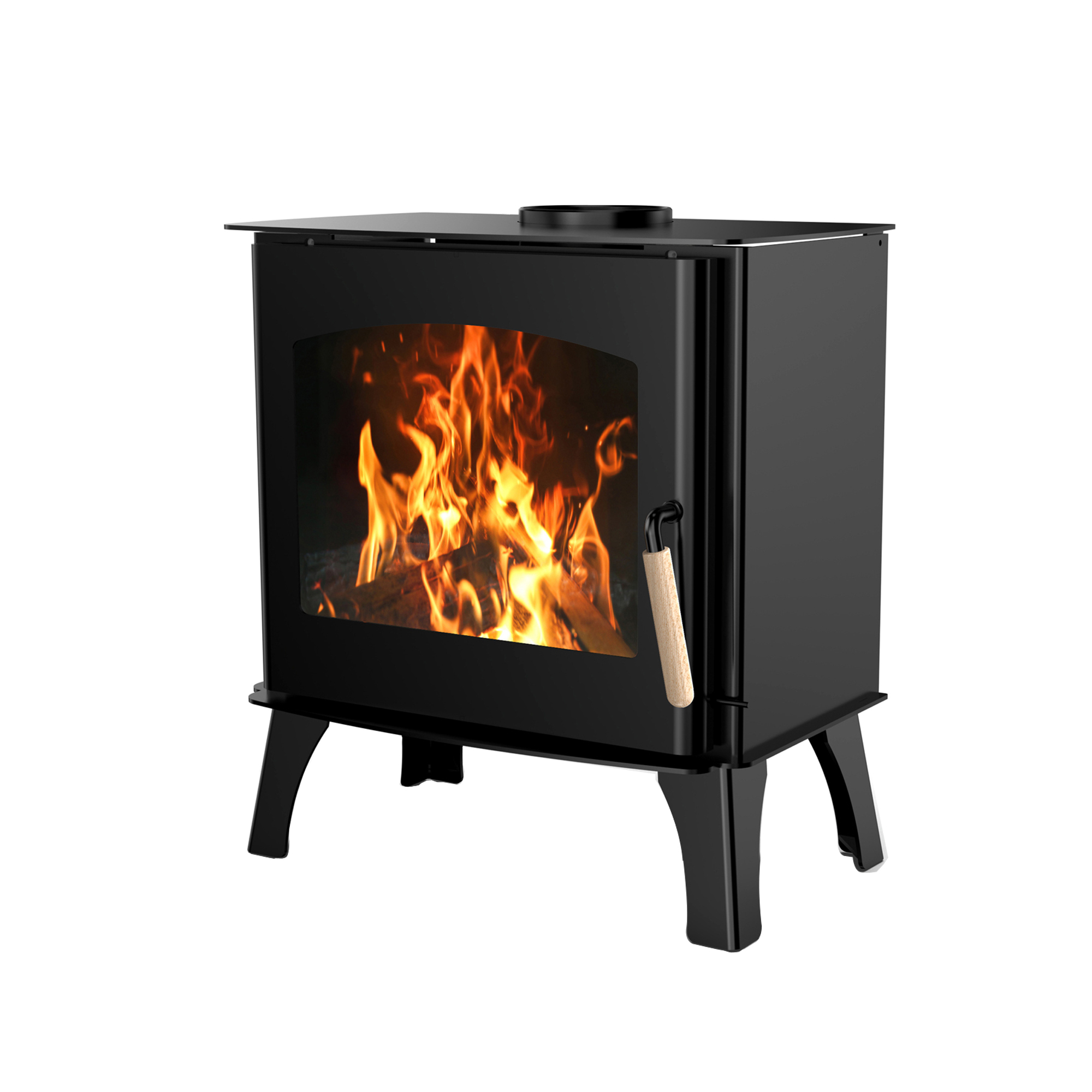 Eco design modern style home heating wood burning stove fireplaces in living room