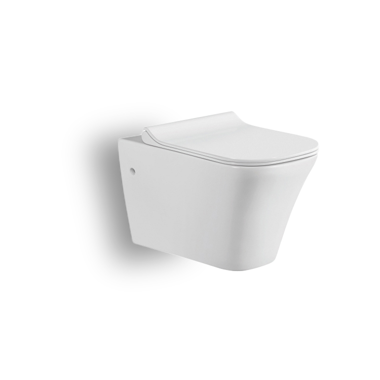 Medyag YGZ-116 Square Two Piece WC Water Closet Elongated Rimless Ceramic Wash Down Wall Hung Toilet