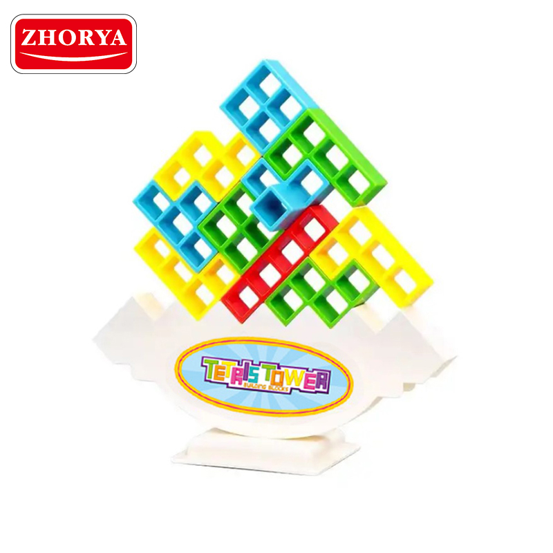 Zhorya 3D Tetras Tower Balance Brinquedo Tower of Tetras Balance Stacking Russian Building Blocks 16 Blocks Game
