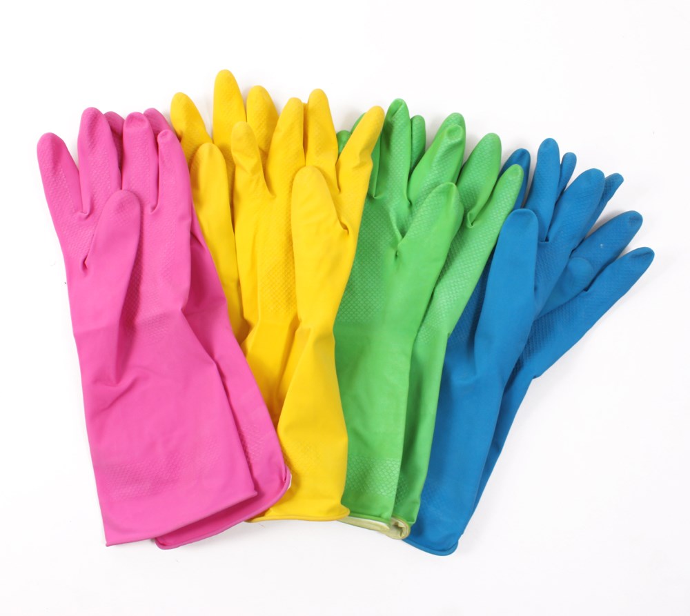 Rubber Household Cleaning Gloves Latex Household Laundry Kitchen Dish Washing Work Gloves