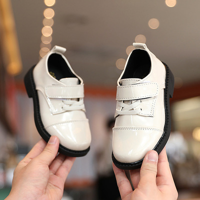 New baby Shoes Fashion Girls Spring 2021 Boys Leather Retro British Style Children's Girls Dress Shoes