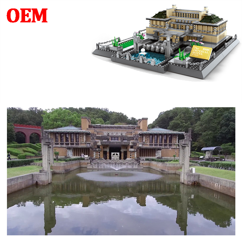 OEM ODM индивидуальный дизайн DIY мини-архитектура Детские укладки кирпичная игрушка греческое здание нано блок