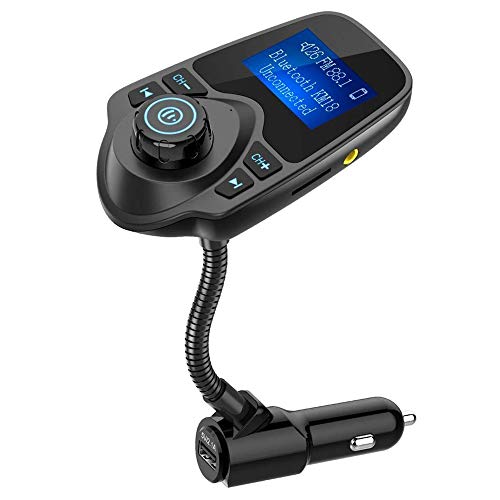 FM-трансмиттер автомобильный T43 BT 5,0 с двумя USB-портами и поддержкой быстрой зарядки