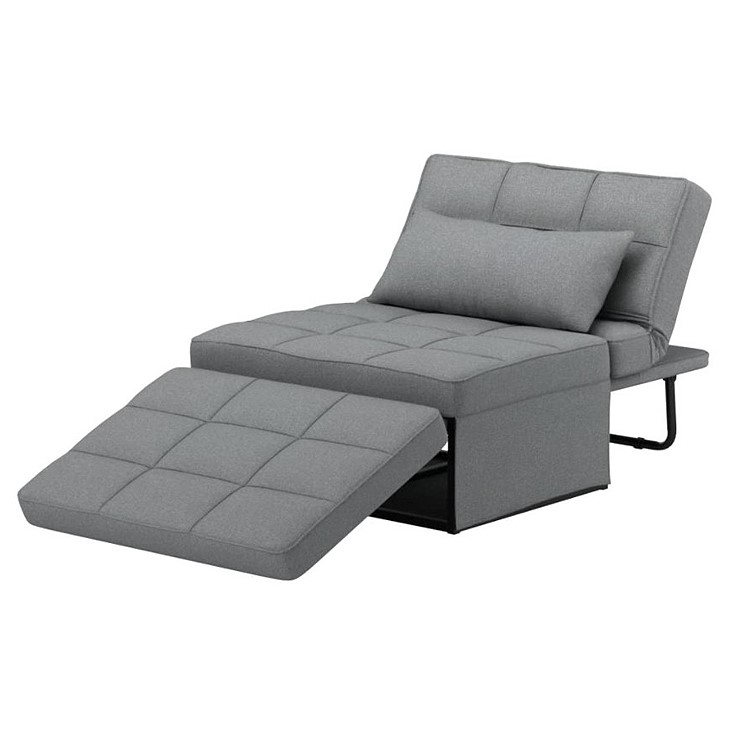 Fashion design triple ottoman folding bed guest bed with foam mattress