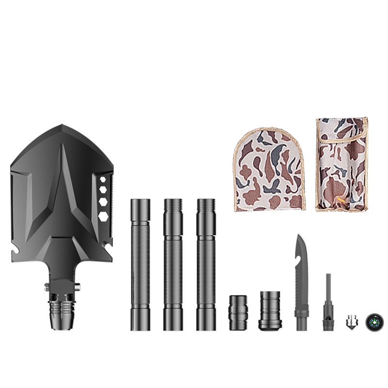 Black Color Multi-function Outdoor Hiking Camping Shovel