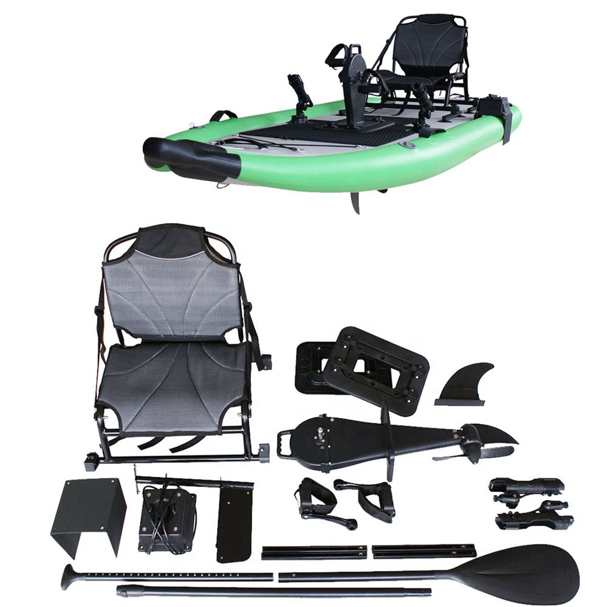 Factory Direct Sale Geetone 1 Person Pedal Inflatable Boat Pvc Air Inflat Foot Pedal Kayak With Fishing Kajak