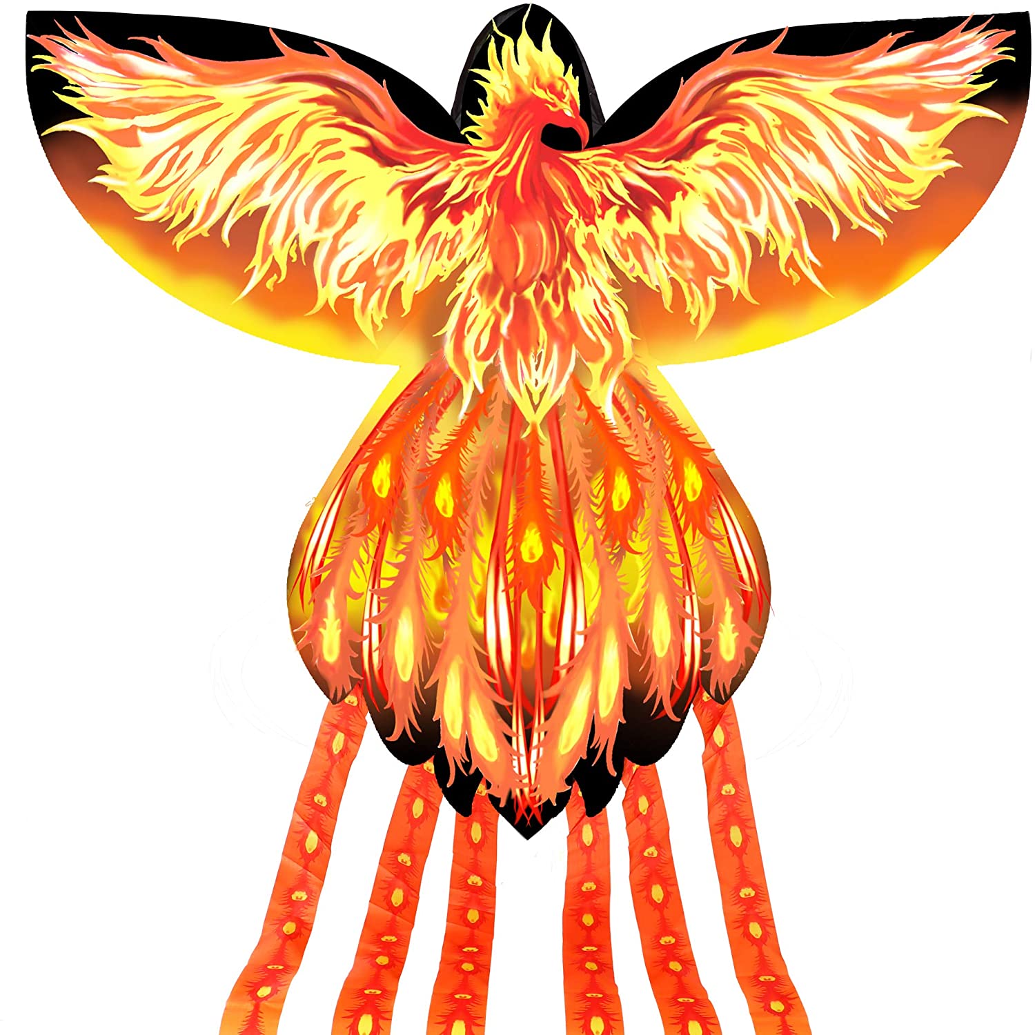 2021 New 57" Phoenix Huge Kite for Kids and Adults Easy to Fly Single Line String with Tail for Outdoor Activity